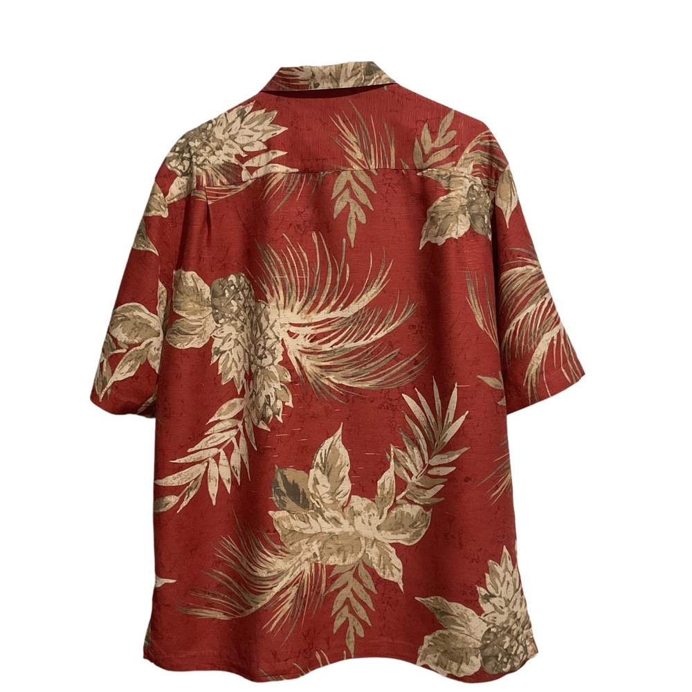 Havana Jack’s Cafe Men’s Red Floral Hawaiian Silk Shirt Red Resortwear - Picture 2 of 7